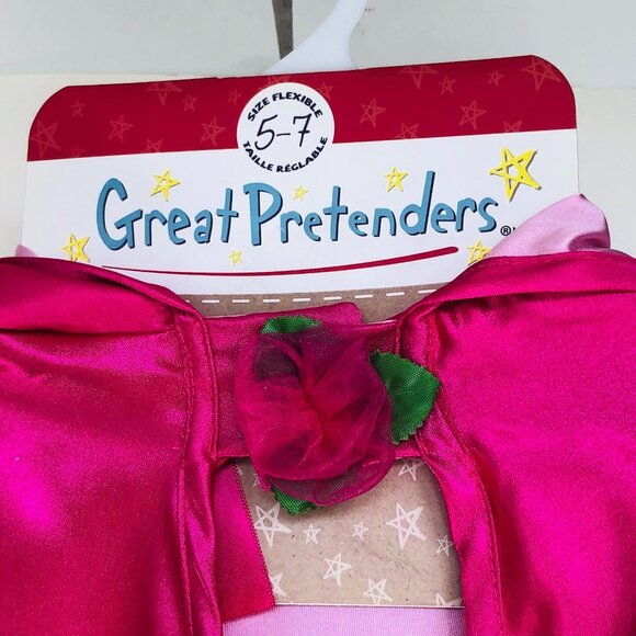 New w/Tag-Great Pretenders Reversible Hooded Princess Cape Size 5-6(Cape Only) - Picture 8 of 15